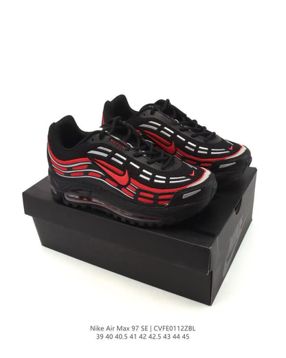 Nike Air Max 97 SE Black Red Sneakers CVFE0112ZBL