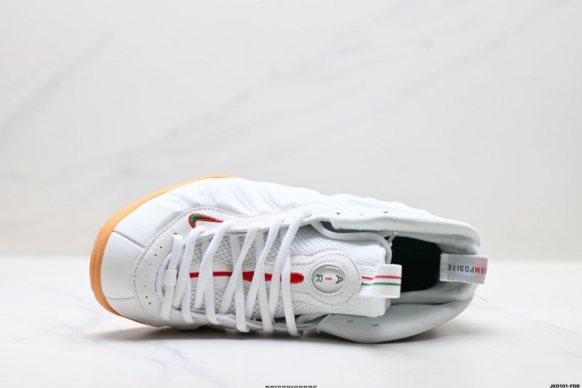 Nike Air Penny Foamposite Sneakers White and Gum