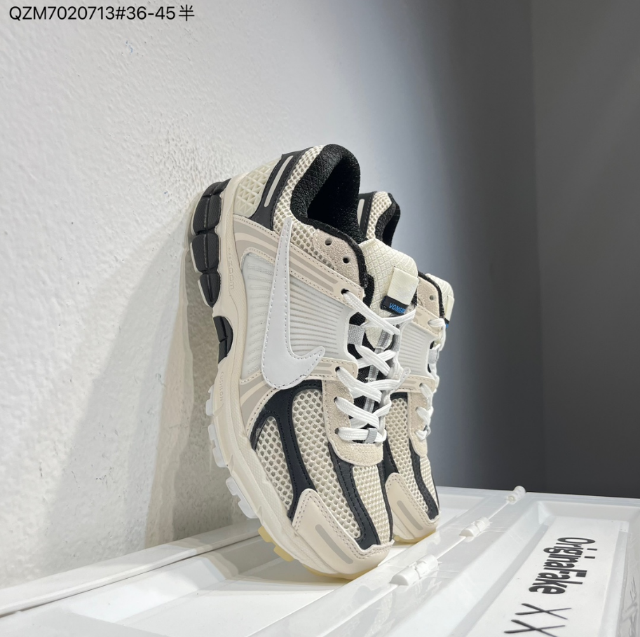 Nike Air Zoom Vomero 5 Sneakers in White, Black and Beige