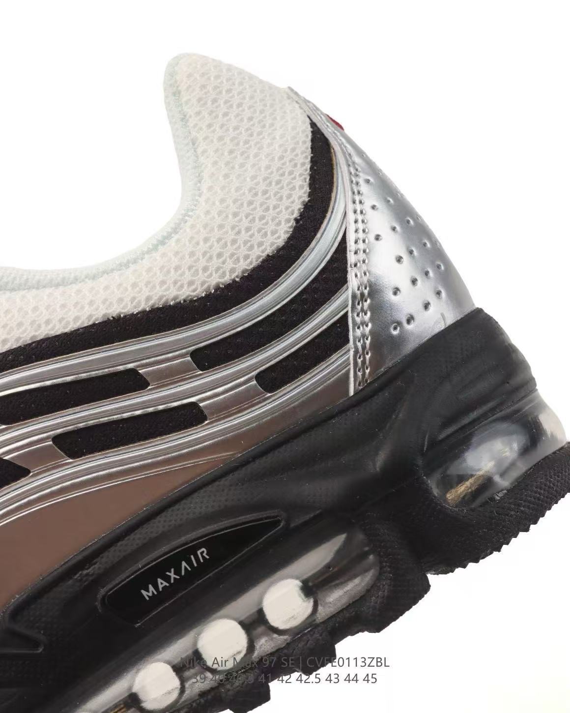 Nike Air Max 97 SE White Silver Gold Sneakers CVFF013ZBL