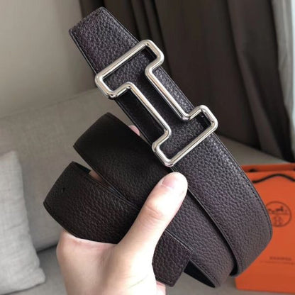 HERM Tonight 38MM Reversible Belt In Cafe Clemence Leather
