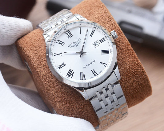 Silver White Dial Bracelet Watch